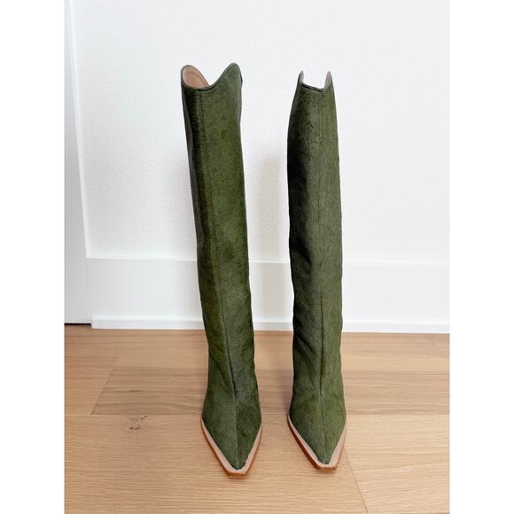 Schutz Maryana Welt Wild Pointed Toe Calf Hair High Heel Tall Boot US 5 - Picture 7 of 10